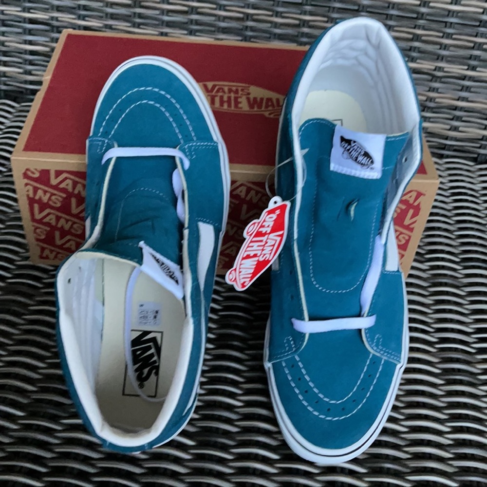 Vans Sk8-Hi Blue Coral/True White MENS - Picture 13 of 16